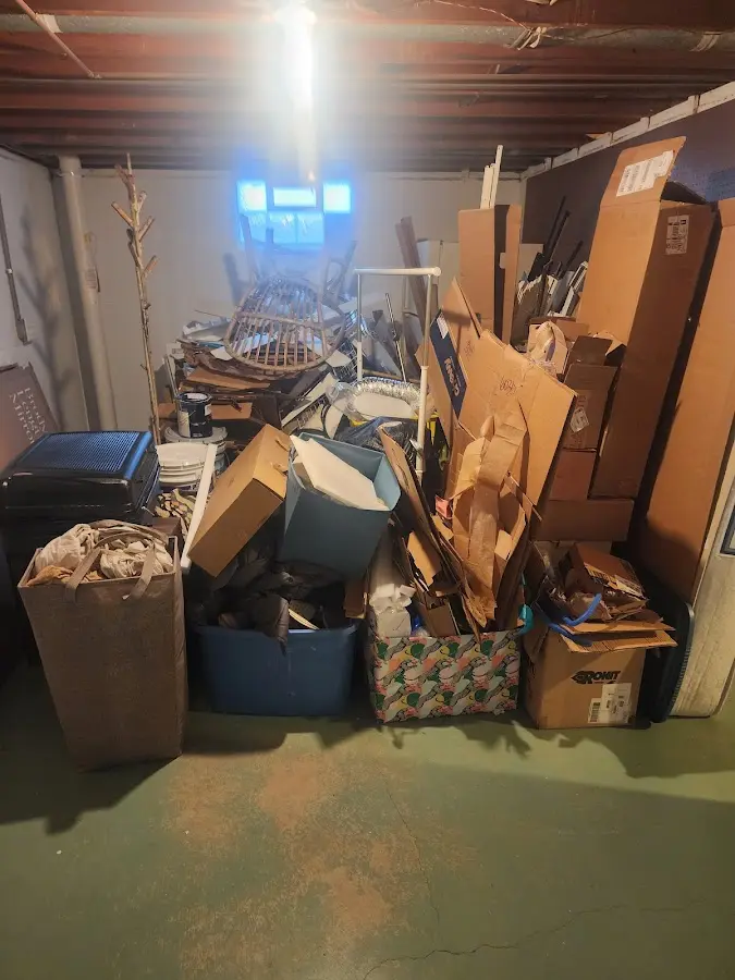 Roll-off dumpster container at job site for Cleanout Dumpster Rental in Three Points